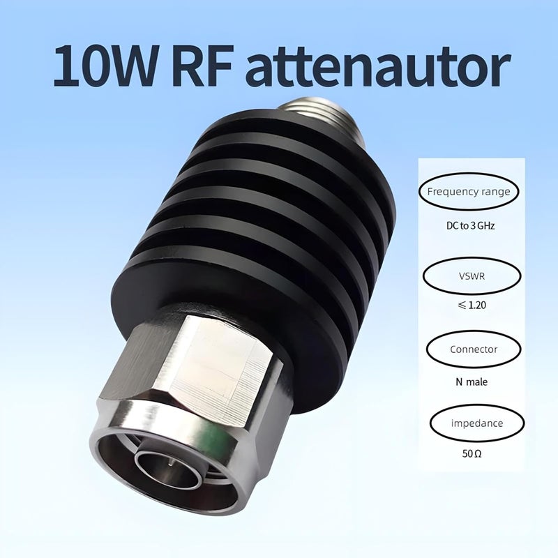 BECEN 10W 40dB Attenuator,10 Watt 50 Ohm RF Attenuator DC to 3Ghz,N Type Male to Female Coax Attenuator Kit (40DB) - Image 3